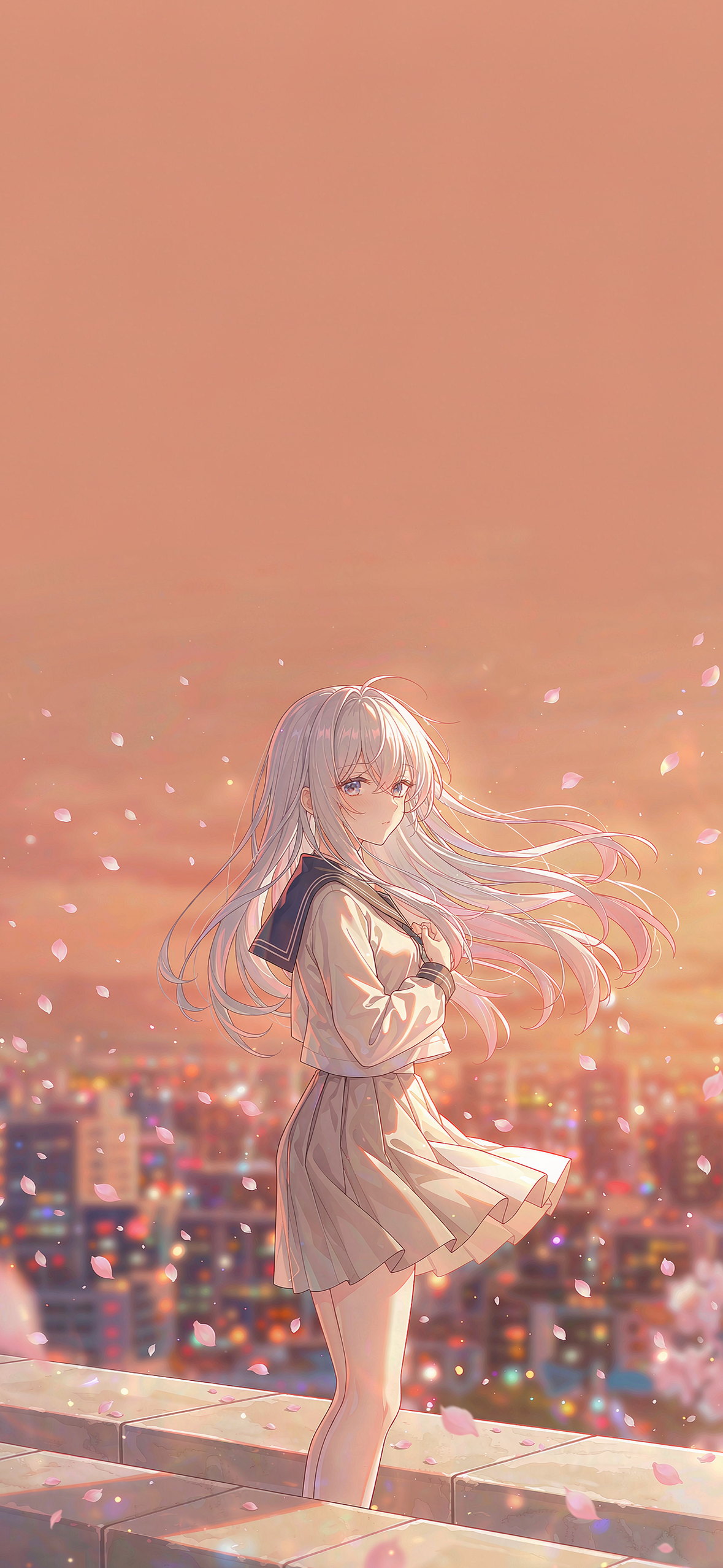 樱色阳台 · 1179×2556 动漫壁纸