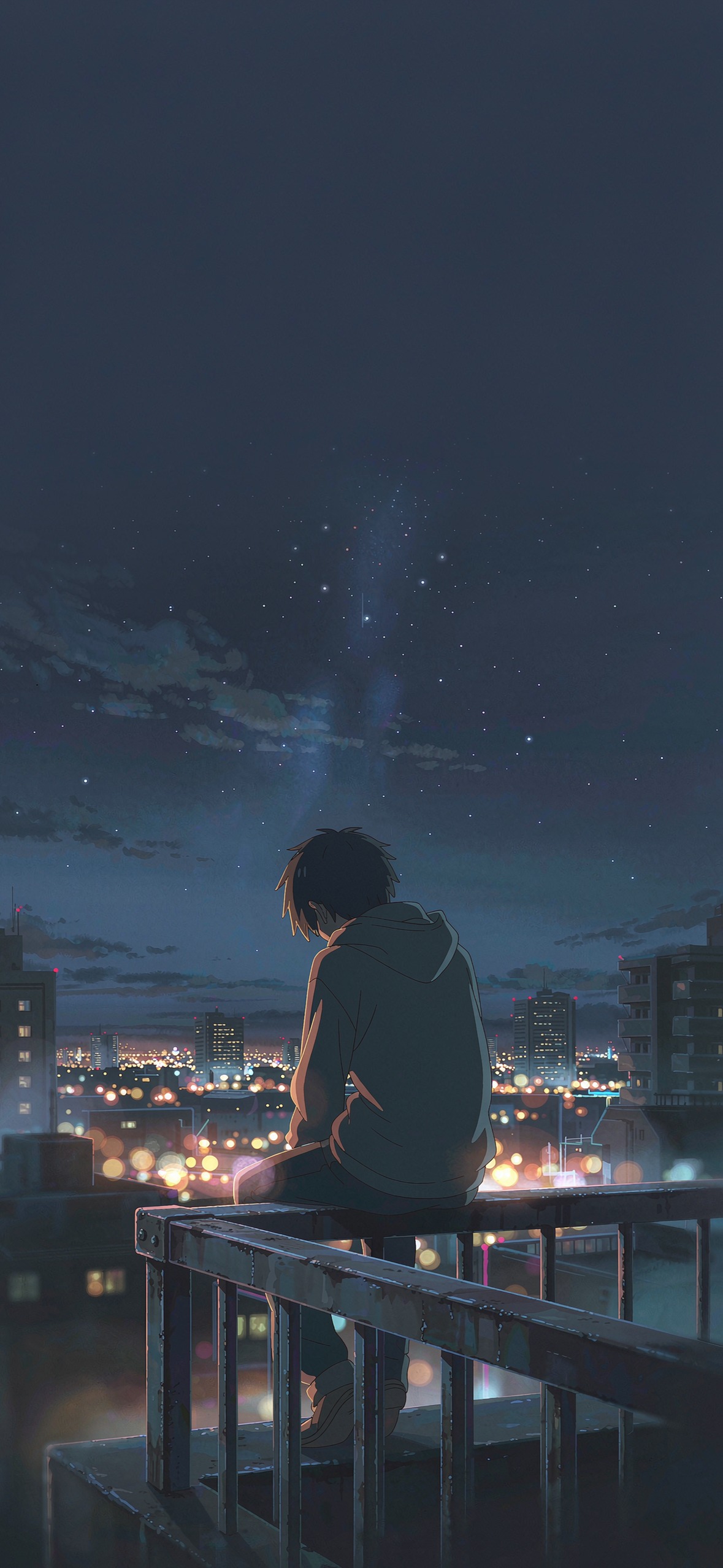 天台夜色 · 1179×2556 动漫壁纸