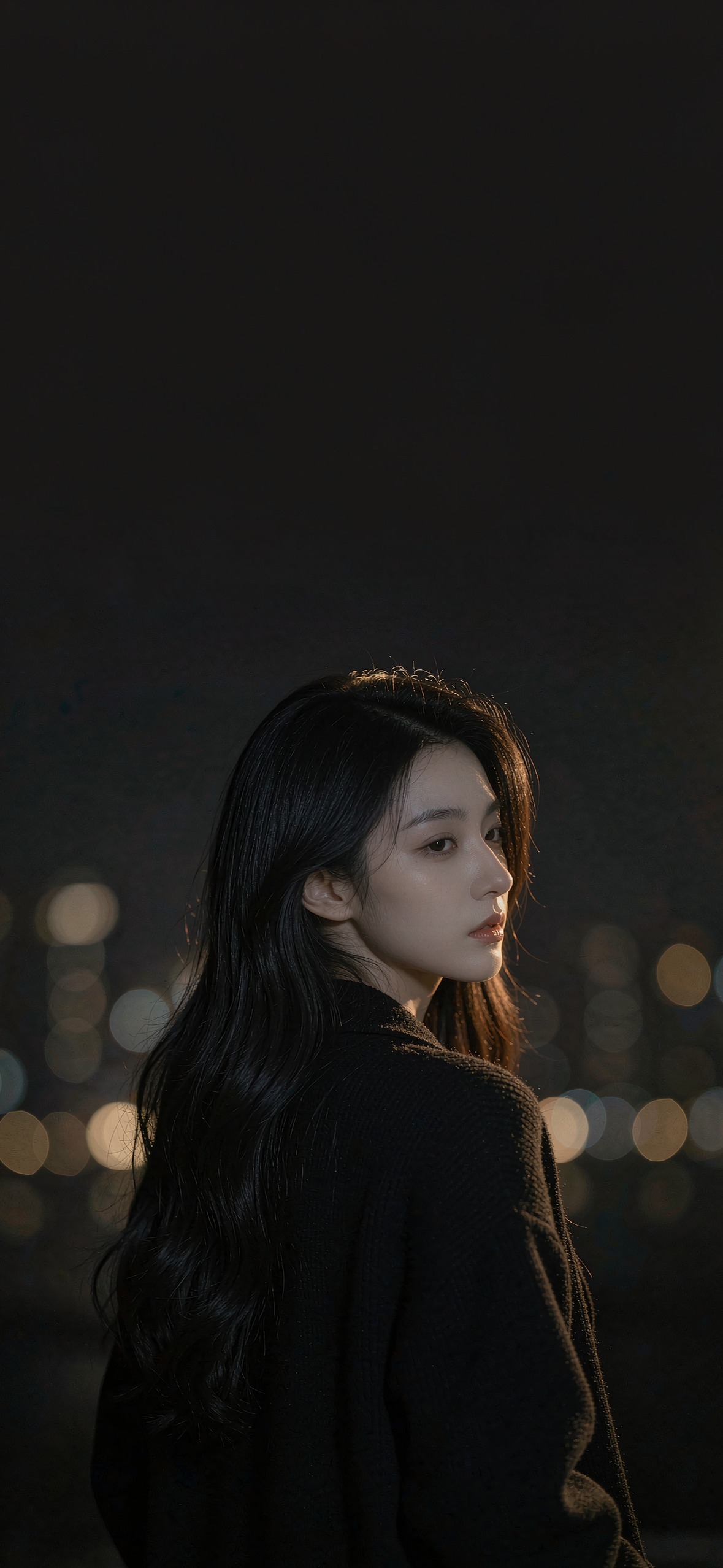 夜色回眸 · 1179×2556 美女帅哥壁纸