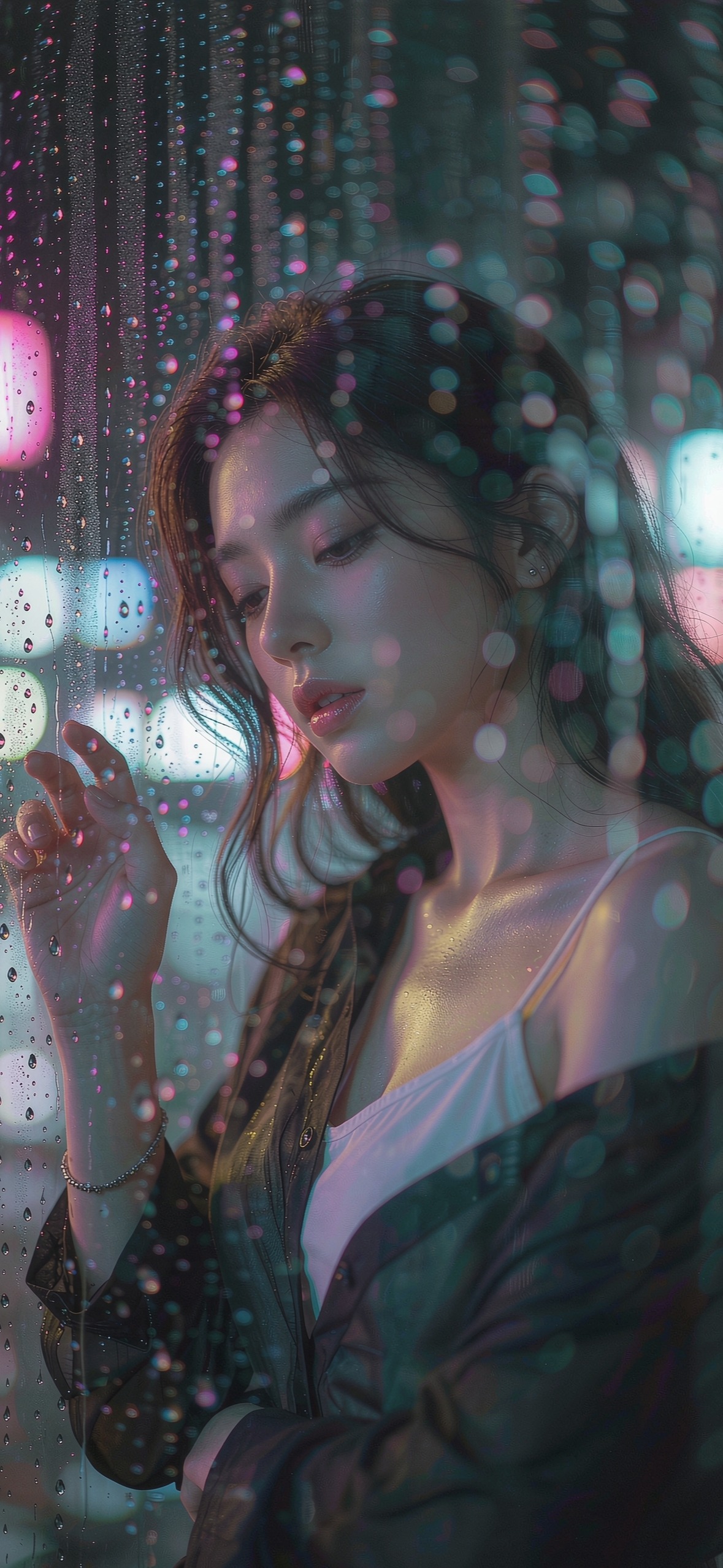 雨窗夜色