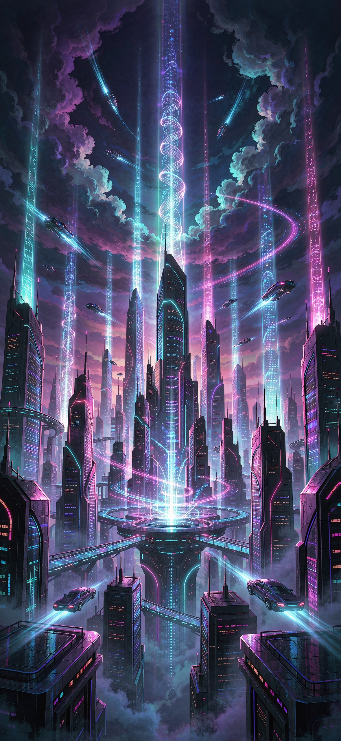 全息都市 · 1179×2556 赛博朋克壁纸
