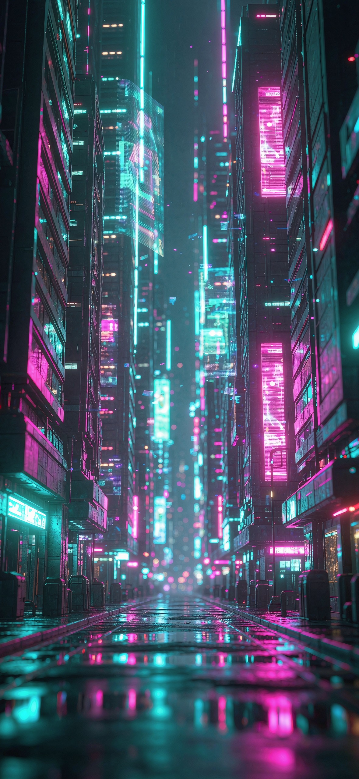 霓虹都市 · 1179×2556 赛博朋克壁纸