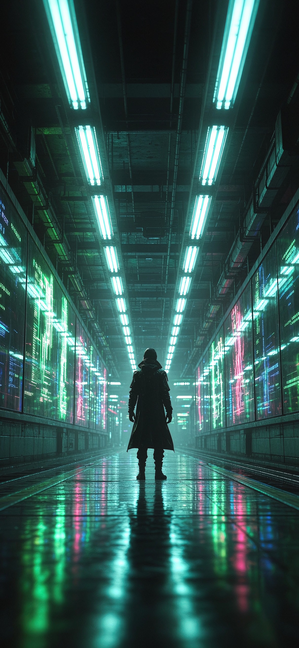 未来站台 · 1179×2556 赛博朋克壁纸