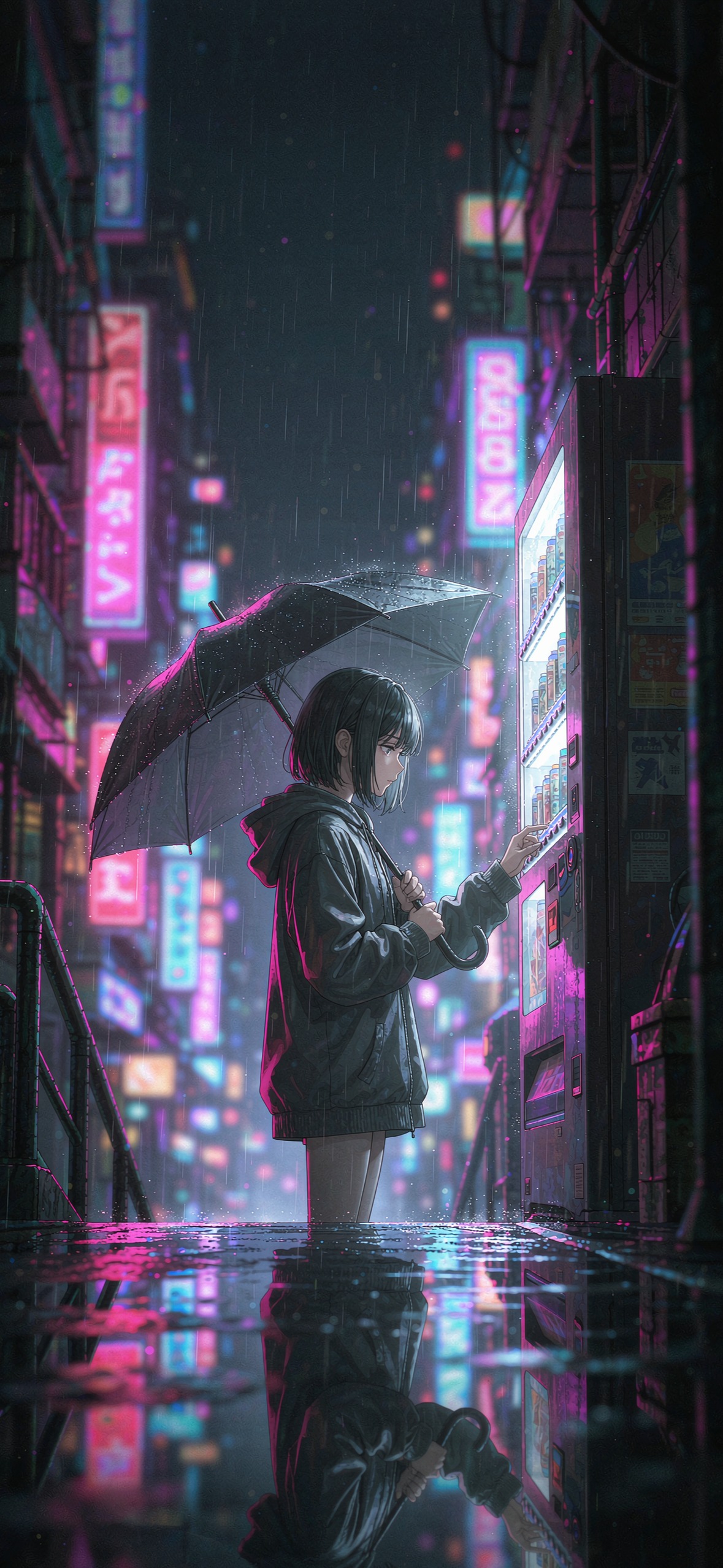 赛博朋克壁纸的五个标志性元素：霓虹、雨夜、机械与高科技低生活