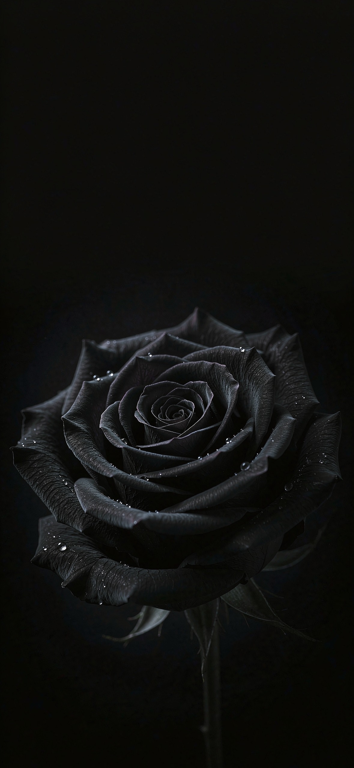 黑玫瑰 · 1179×2556 暗黑壁纸
