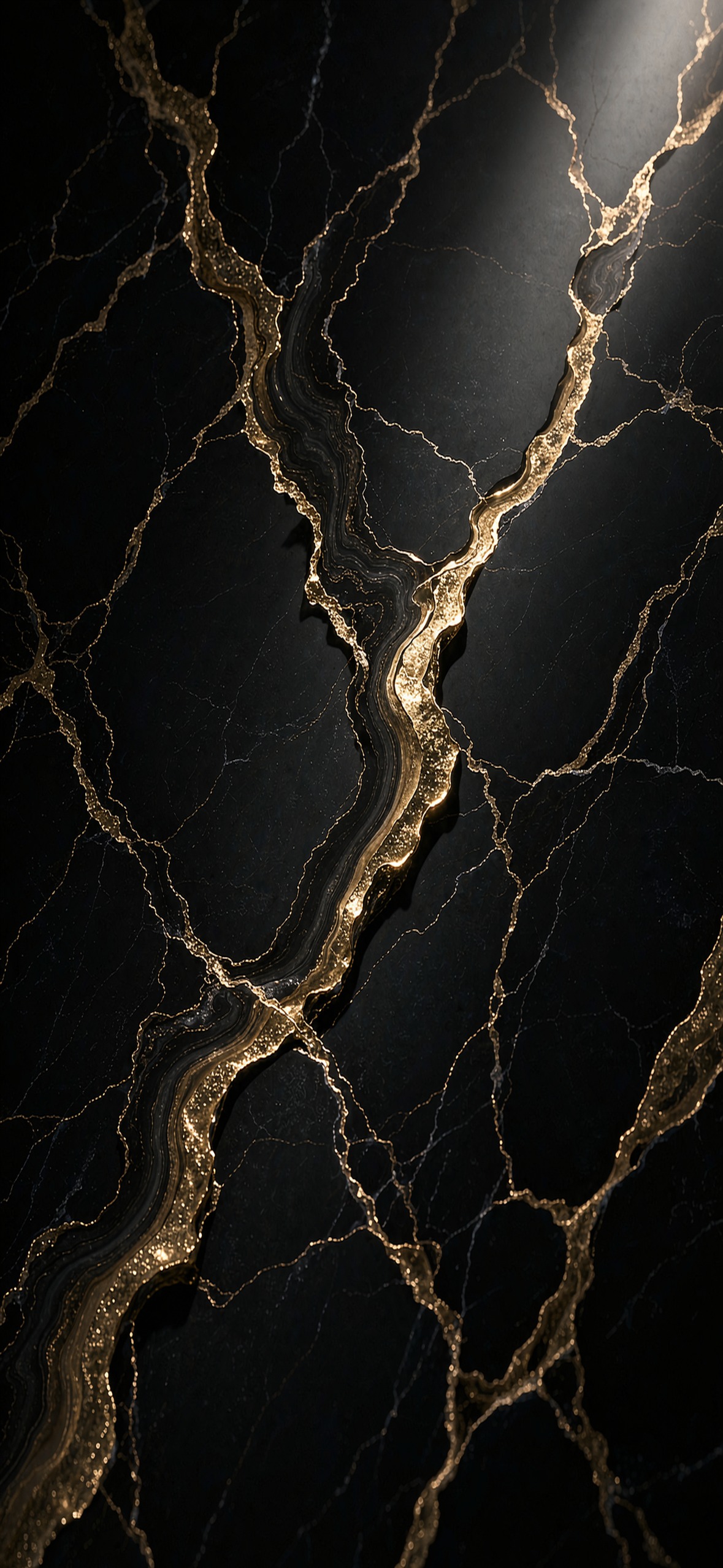 金脉流光 · 1179×2556 暗黑壁纸