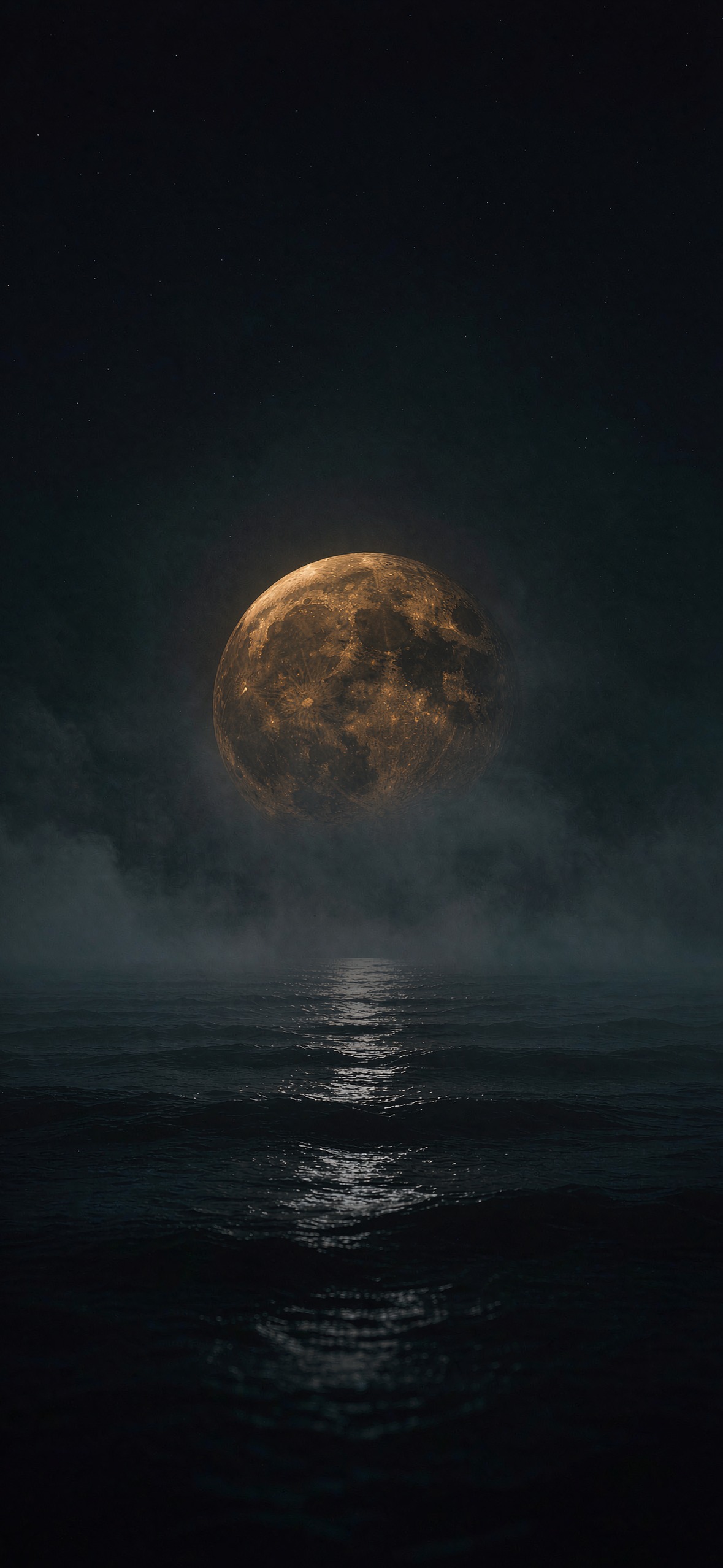 暗月海面 · 1179×2556 暗黑壁纸