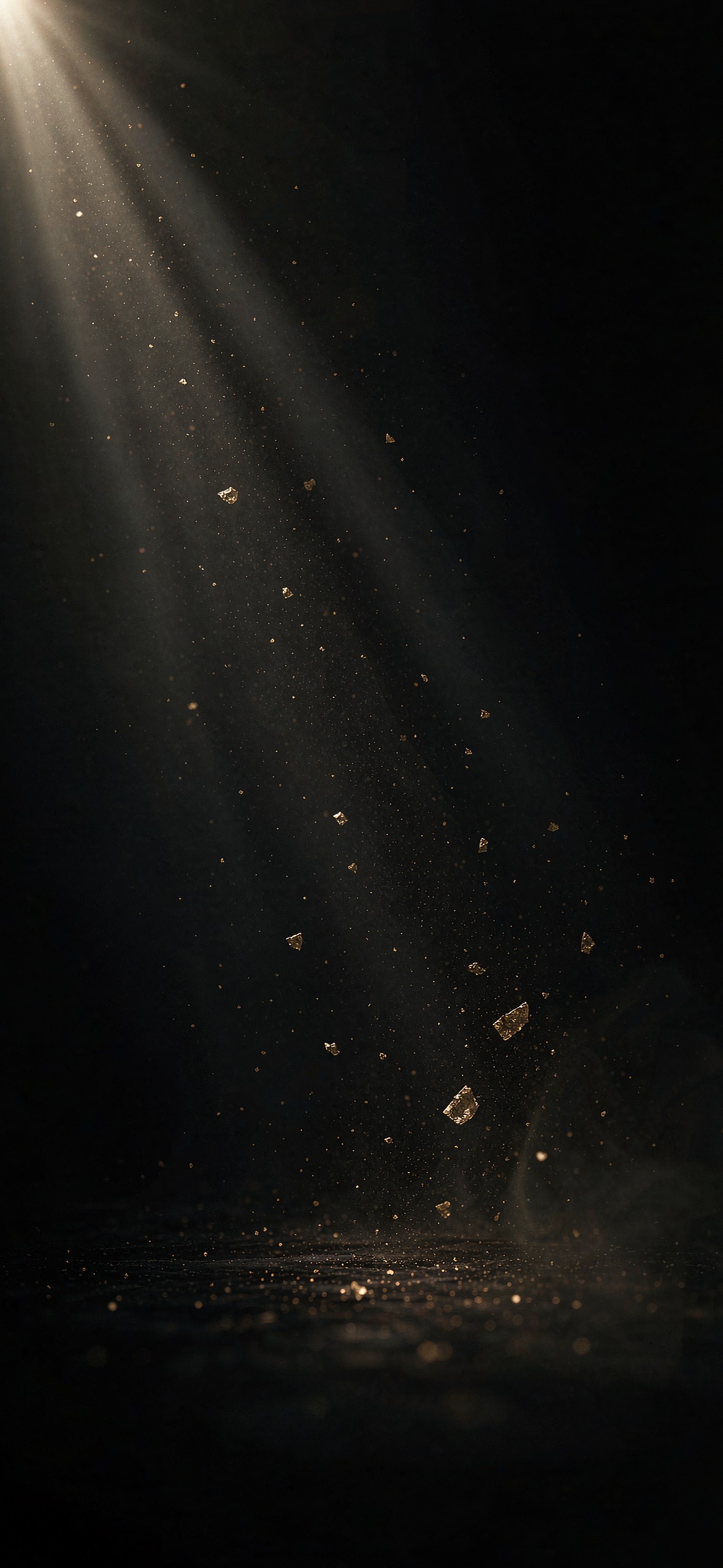 金箔浮尘 · 1179×2556 暗黑壁纸