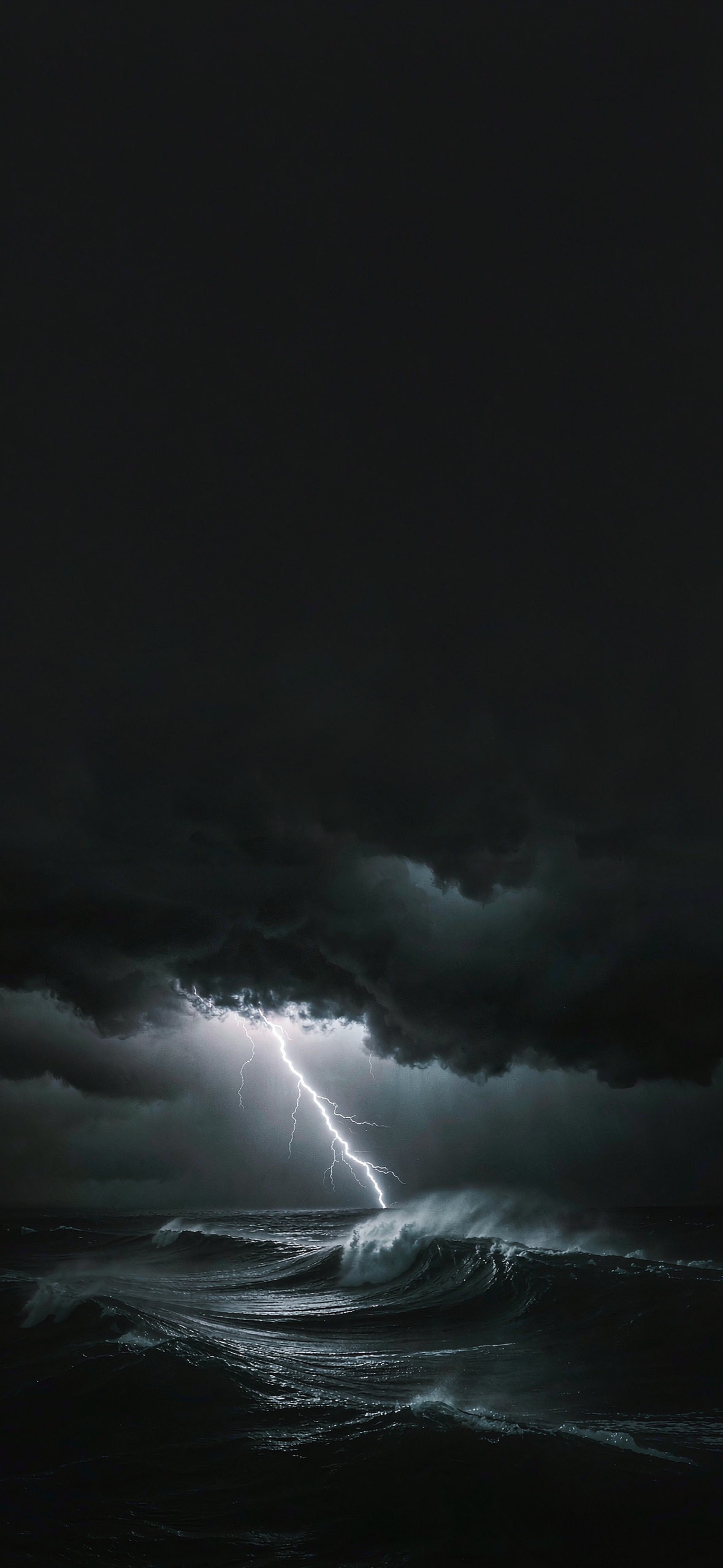 闪电海涛 · 1179×2556 暗黑壁纸