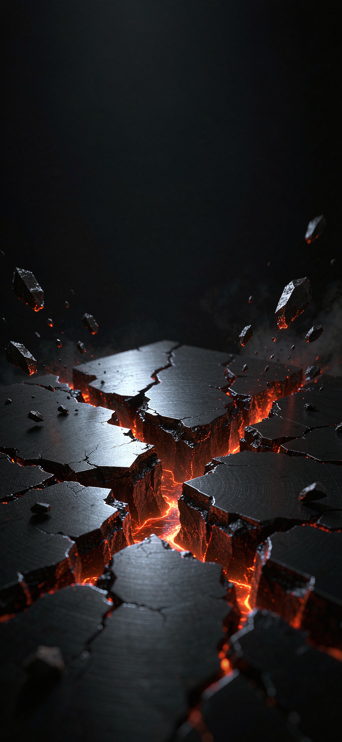 裂光金属 · 1179×2556 暗黑壁纸