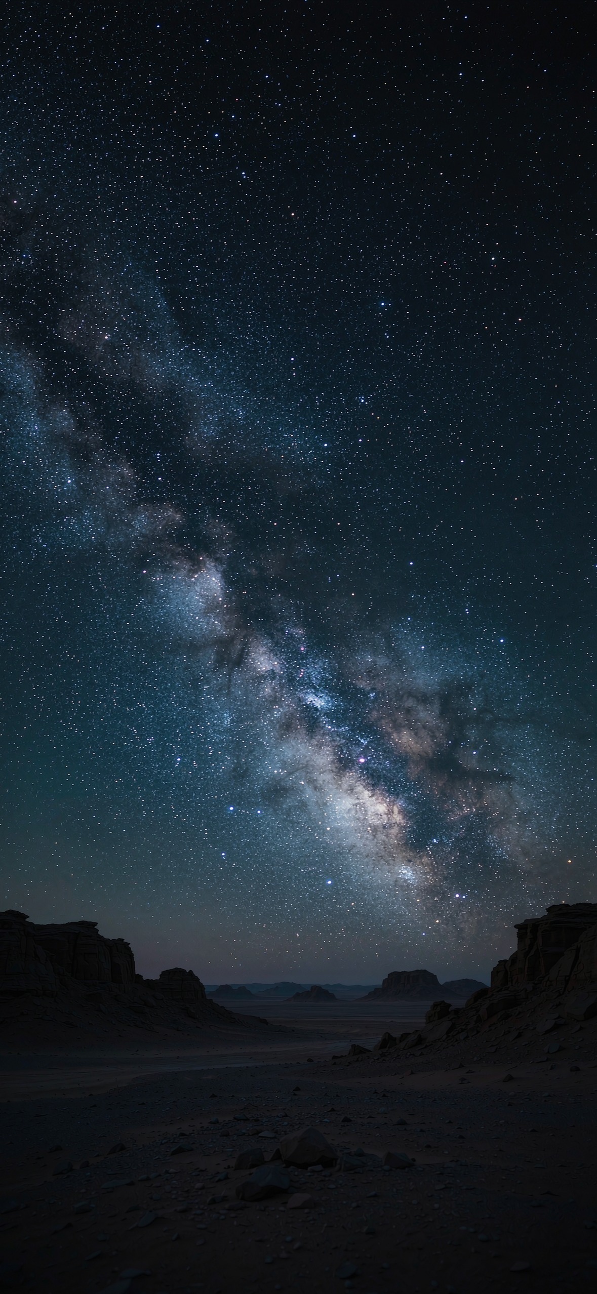 戈壁银河 · 星空 · 1179×2556 风景壁纸