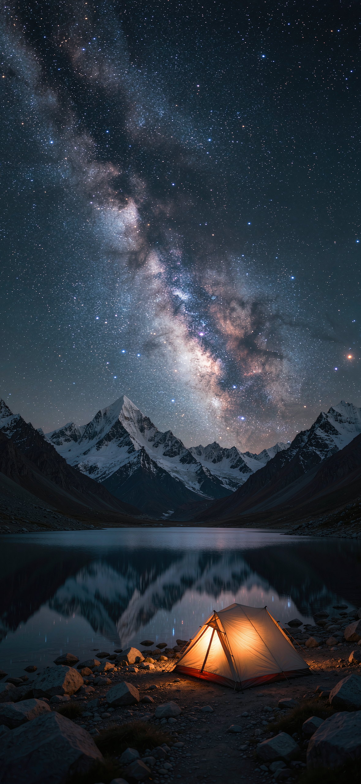 星湖露营 · 1179×2556 风景壁纸