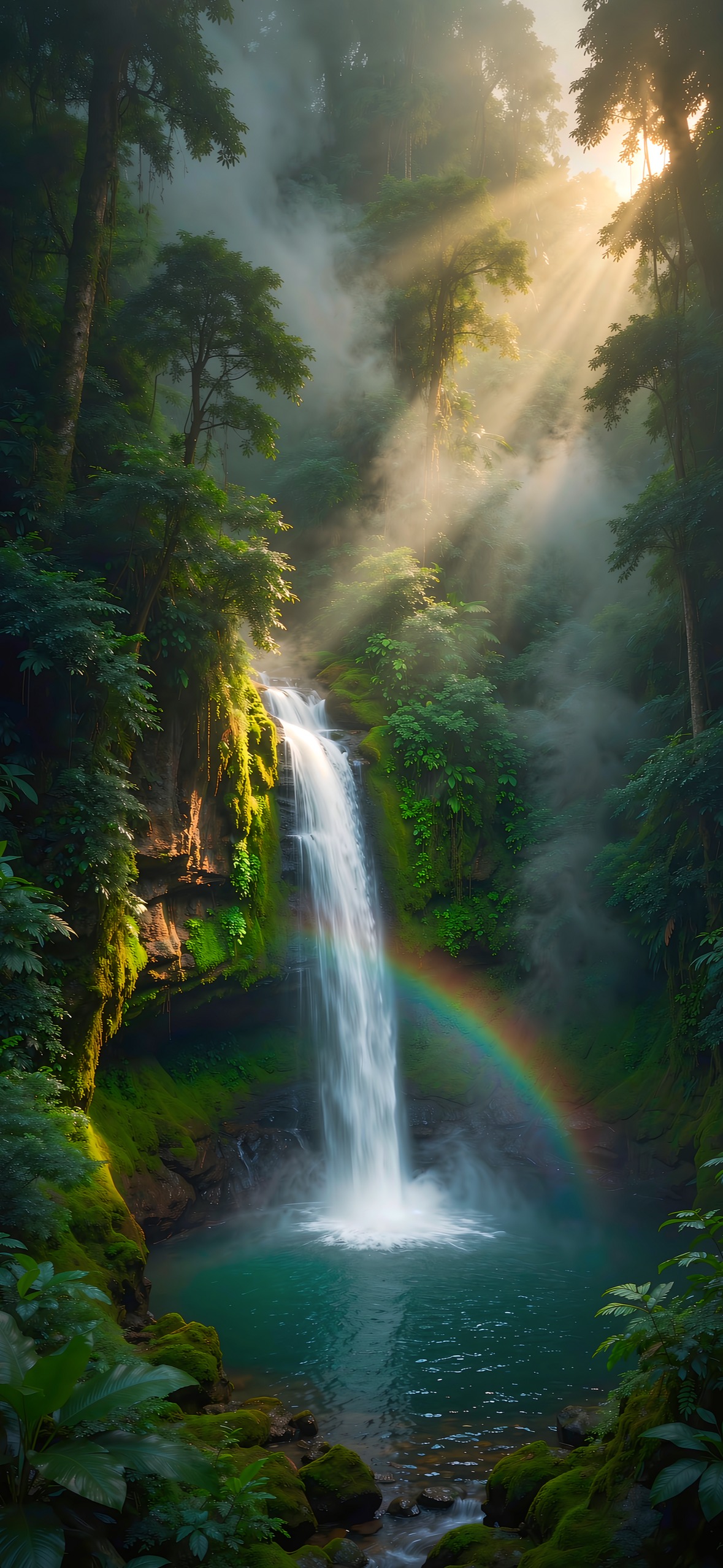 碧潭飞瀑 · 1179×2556 风景壁纸