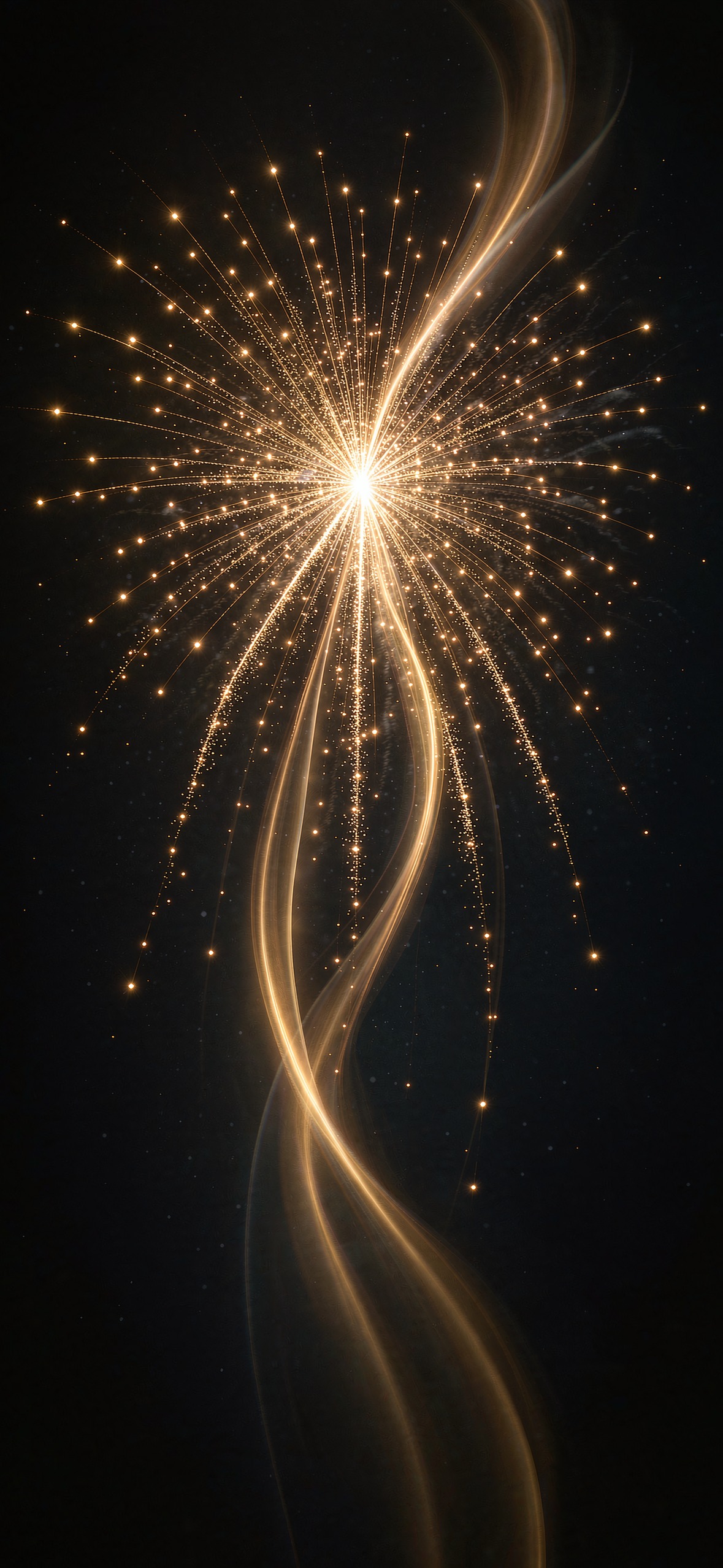 金色烟花 · 1179×2556 潮流壁纸